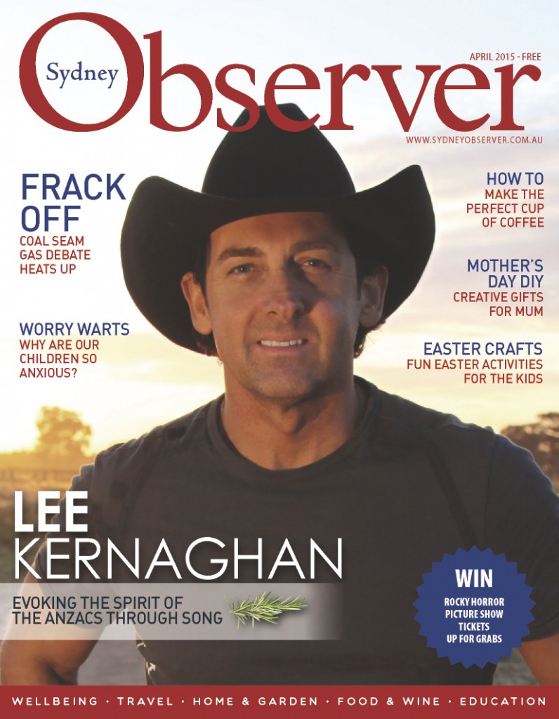 Sydney Observer April 2015 cover with Lee Kernaghan