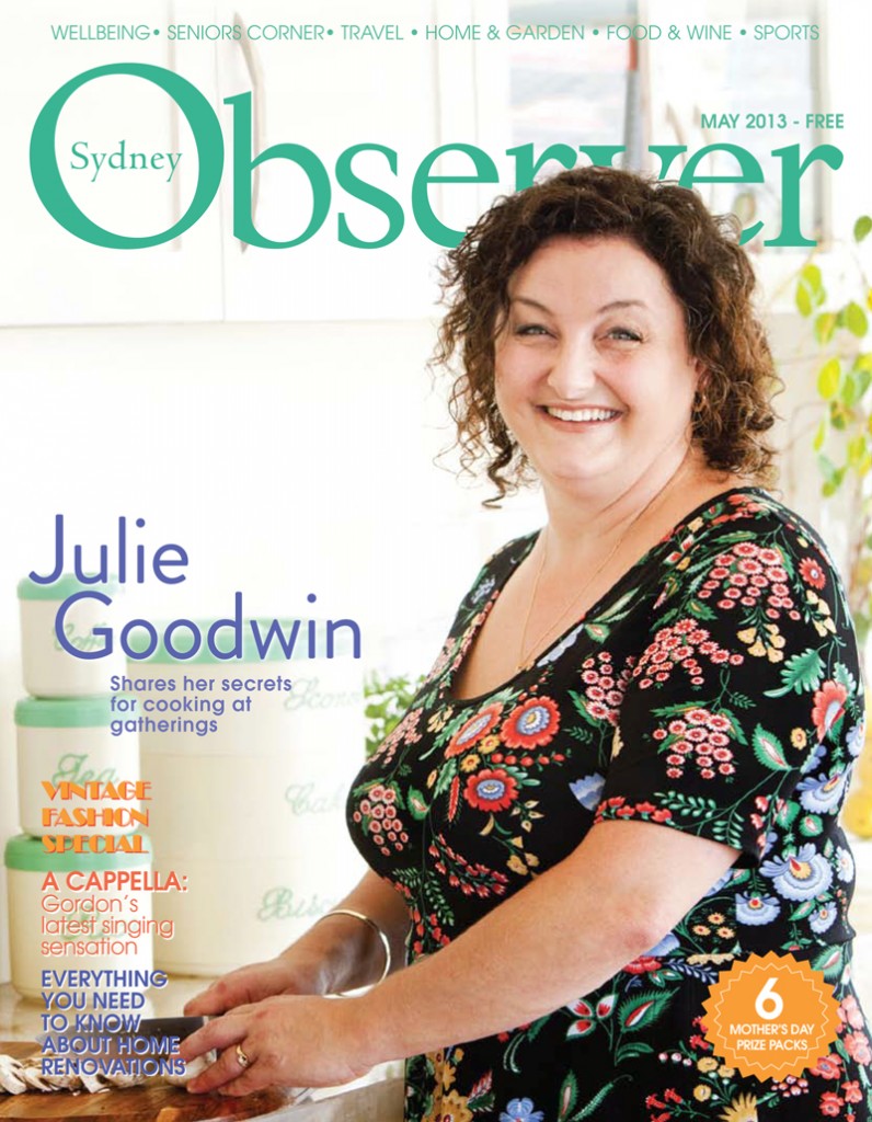 Sydney Observer May 2013 cover issue with Julie Goodwin.