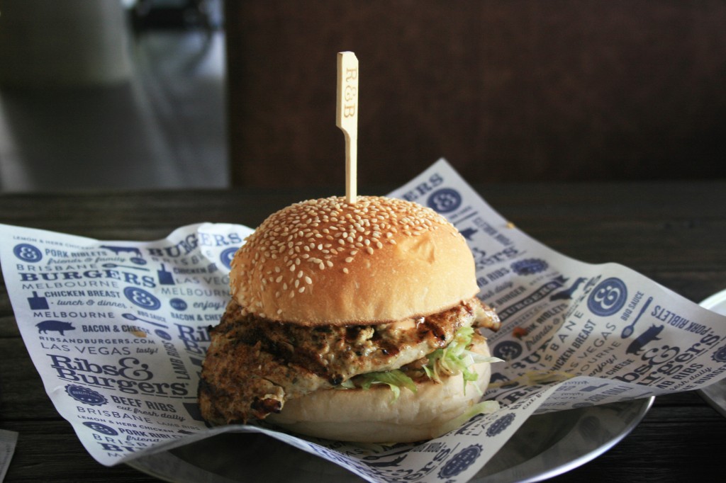 Cajun chicken burger: avocado; chilli mayo; salsa; lettuce; and cajun spices.