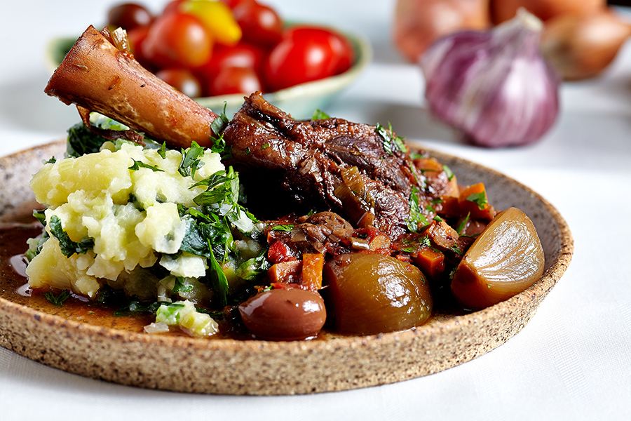 Recipe: Slow-cooked lamb shanks with chorizo