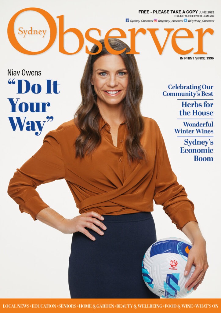 Sydney Observer June 2023 cover with journalist Niav Owens.